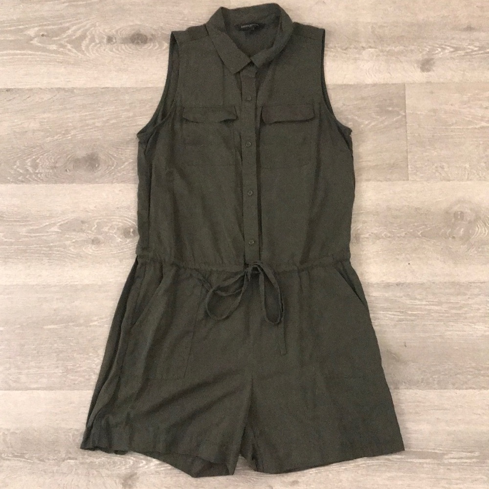 Banana Republic olive green romper shorts